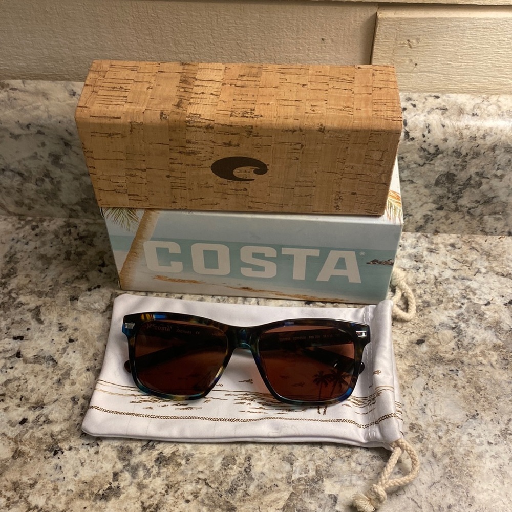 Costa Aransas shiny ocean tortoise Copper sunglasses 06S2005